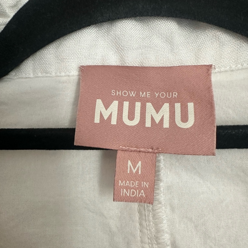 Show Me Your Mumu Escape White Linen Blazer Romper Size Medium - Picture 7 of 8